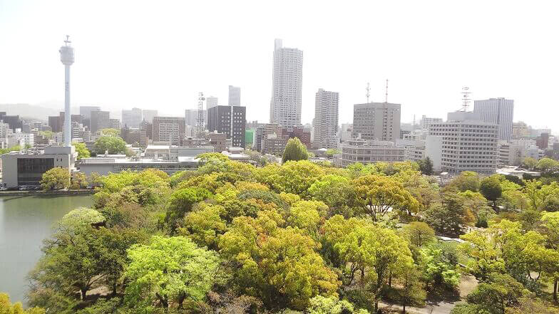 広島城天守閣からの展望