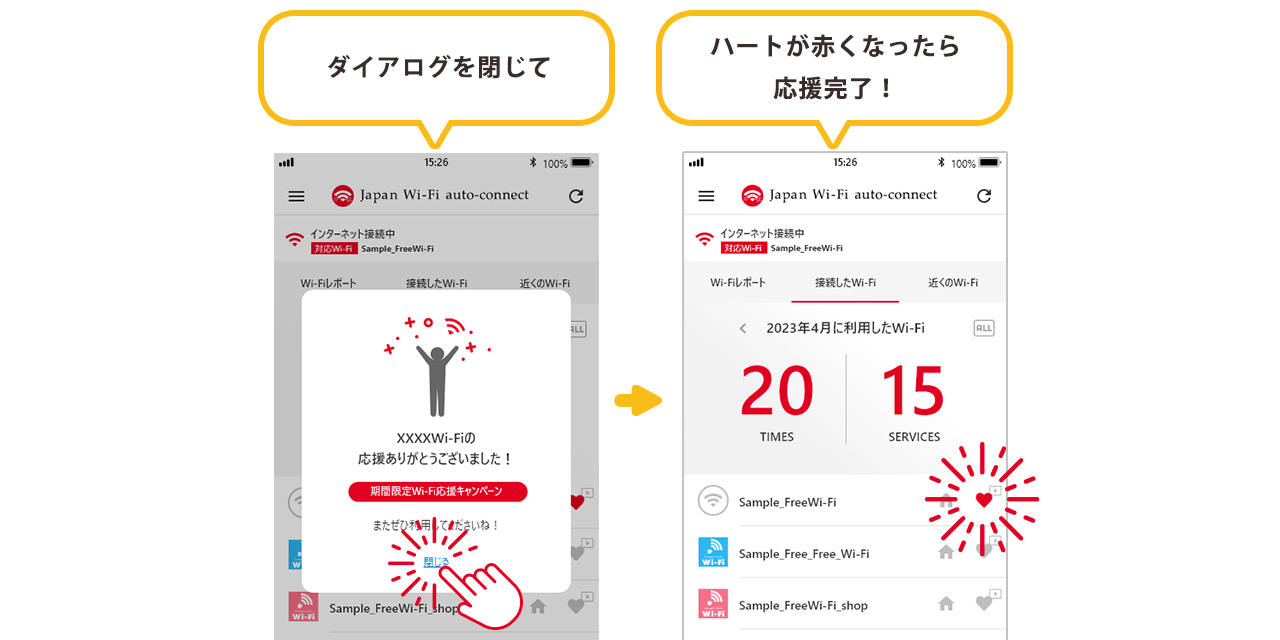 Japan Wi-Fi auto-connectの応援機能つかいかたの続き