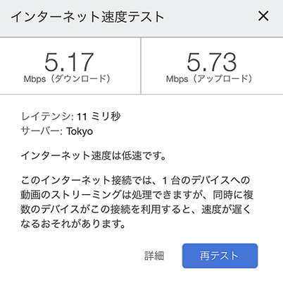 ハーフタイムの電波強度