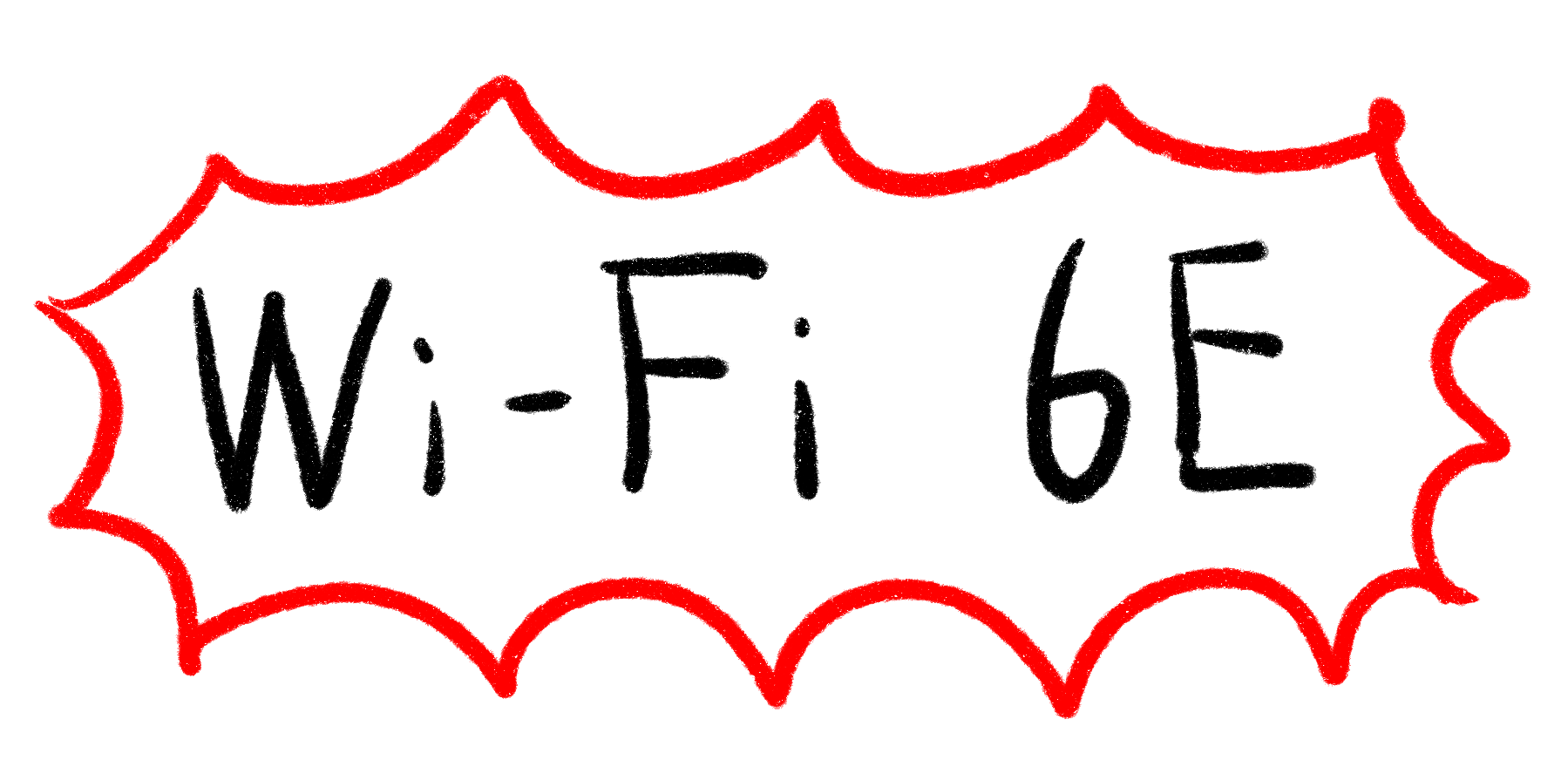 Wi-Fi6Eと書かれたフキダシ