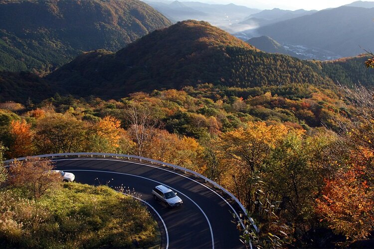 栃木県いろは坂の紅葉写真